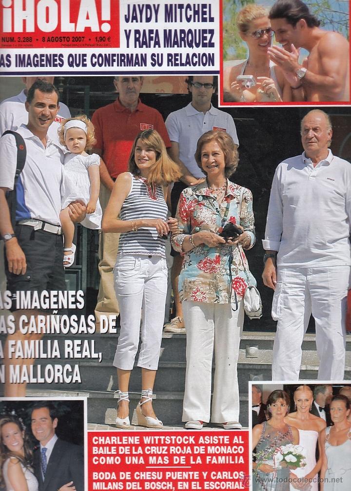 Coleccionismo de Revista Hola: REVISTA HOLA N&ordm; 3288 A&Ntilde;O 2007. JAYDI MITCHEL Y RAFA MARQUEZ. FAMILIA REAL. CHARLENE WITTSTOCK. CHESU