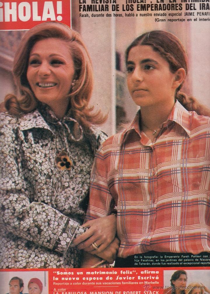 Coleccionismo de Revista Hola: REVISTA HOLA N&ordm; 1759 A&Ntilde;O 1978. FAMILIA EMPERADORES DEL IRAN. JAVIER ESCRIVA. MANSION ROBERT STACK.
