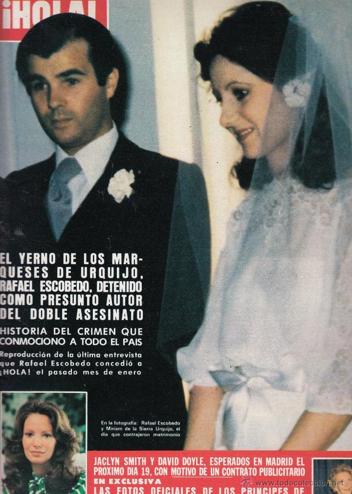 Collectionnisme de Magazine &iexcl;Hola!: REVISTA HOLA N&ordm; 1913 A&Ntilde;O 1981. RAFAEL ESCOBEDO DETENIDO . JACLYN SMITH Y SAVID DOYLE. NANCY REAGAN.