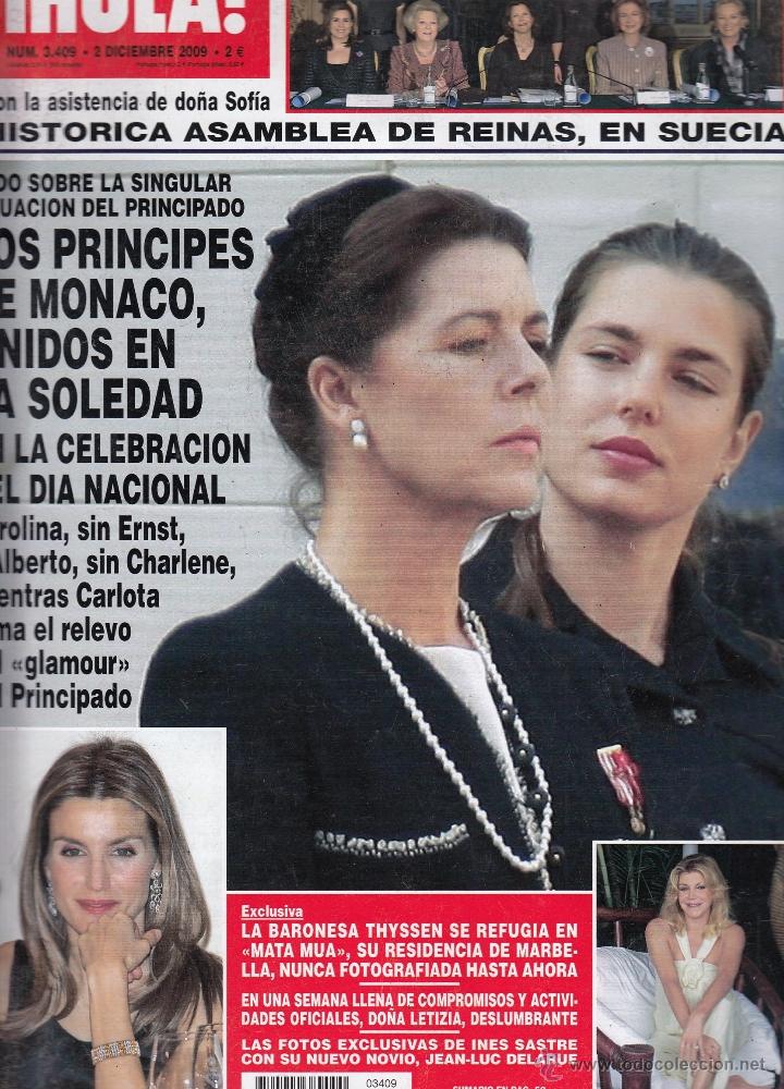 Coleccionismo de Revista Hola: REVISTA HOLA N&ordm; 3409 A&Ntilde;O 2009. PRINCIPES DE MONACAO. BARONESA THYSSEN. LETIZIA. INES SASTRE.