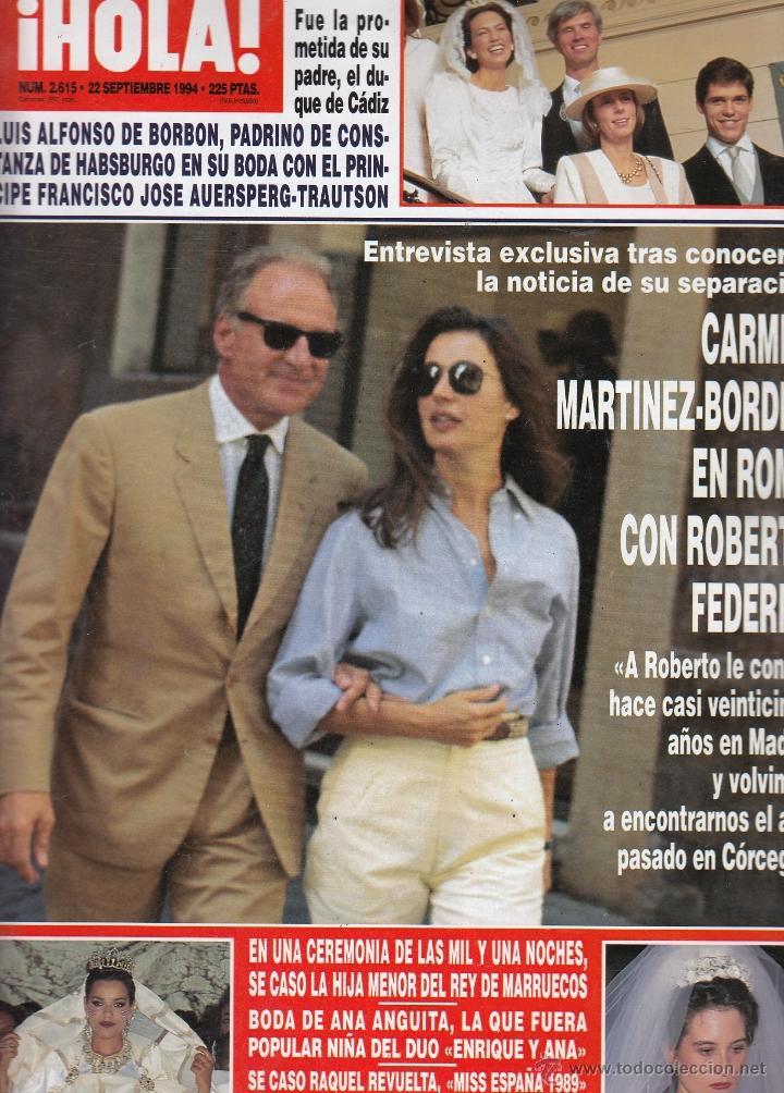 Collezionismo di Rivista &iexcl;Hola!: REVISTA HOLA N&ordm; 2615 A&Ntilde;O 1994. BODA FRANCISCO JOSE AUERSPERG. ROBERTO FEDERICI. RAQUEL REVUELTA.