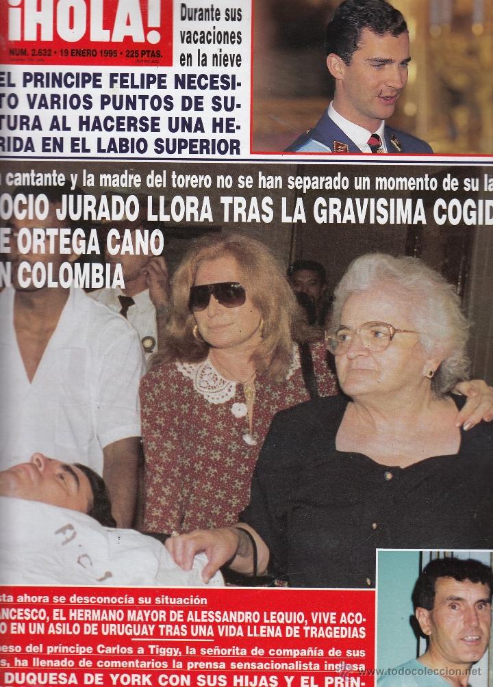 Coleccionismo de Revista Hola: REVISTA HOLA N&ordm; 2632 A&Ntilde;O 1995. PRINCIPE FELIPE. ROCIO JURADO Y ORTEGA CANO. DUQUESA DE YORK .