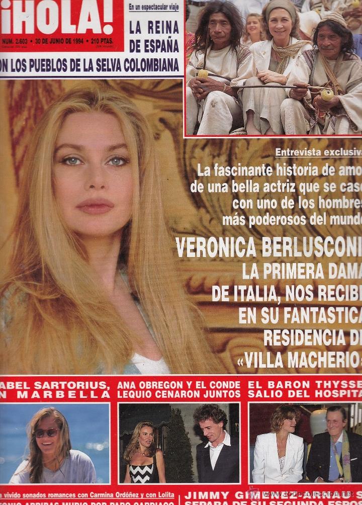 Sammeln von Zeitschriften &iexcl;Hola!: REVISTA HOLA N&ordm; 2603 A&Ntilde;O 1994. REINA SOFIA. ISABEL SARTORIUS. VERONICA BERLUSCONI. JIMMY GIMENEZ.
