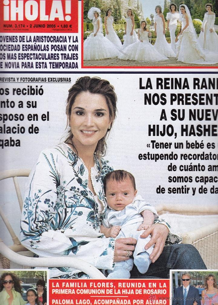 Sammeln von Zeitschriften &iexcl;Hola!: REVISTA HOLA N&ordm; 3174 A&Ntilde;O 2005. REINA RANIA Y SU HIJO. PALOMA LAGO Y ALVARO BULTO. FAMILIA FLORES.