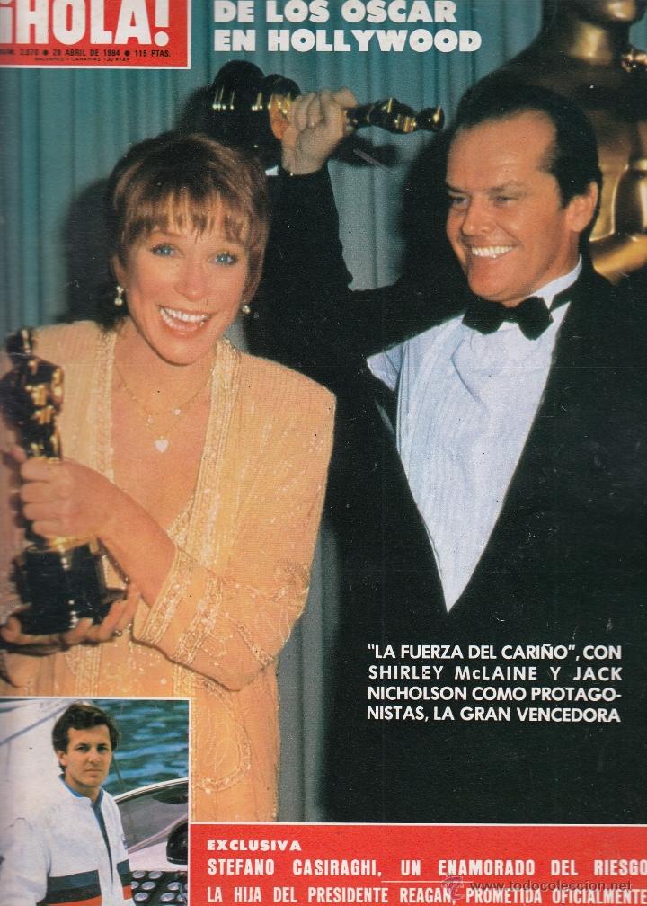 Coleccionismo de Revista Hola: REVISTA HOLA N&ordm; 2070 A&Ntilde;O 1984. ENTREGA DE LOS OSCAR. STEFANO CASIRAGHI. CRISTOBAL MARTINEZ.