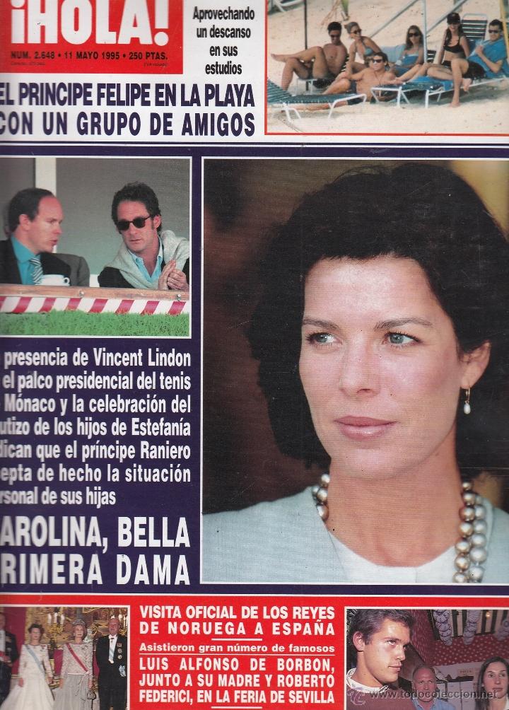 Collectionnisme de Magazine &iexcl;Hola!: REVISTA HOLA N&ordm; 2648 A&Ntilde;O 1995. PRINCIPE FELIPE. CAROLINA. REYES DE NORUEGA. ALFONSO DE BORBON.