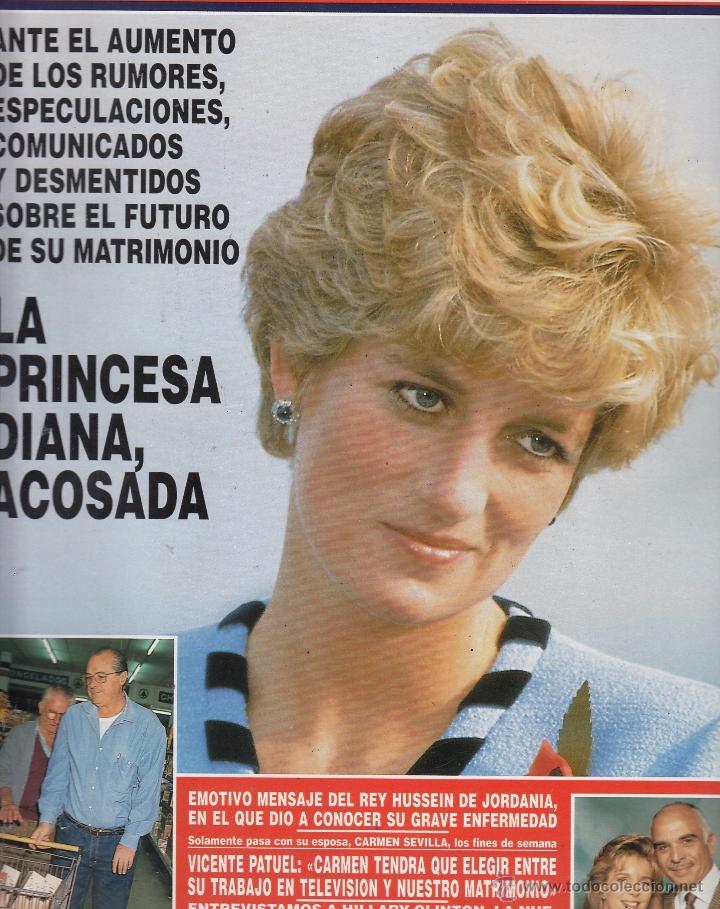 Collectionnisme de Magazine &iexcl;Hola!: REVISTA HOLA N&ordm; 2519 A&Ntilde;O 1992. PRINCESA DIANA DE GALES. HUSSEIN DE JORDANIA. ROCIO JURADO Y ORTEGA.