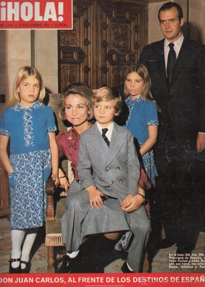 Collectionnisme de Magazine &iexcl;Hola!: REVISTA HOLA N&ordm; 1629 A&Ntilde;O 1975. DON JUAN CARLOS Y FAMILIA. CARLOLINA KENNEDY.