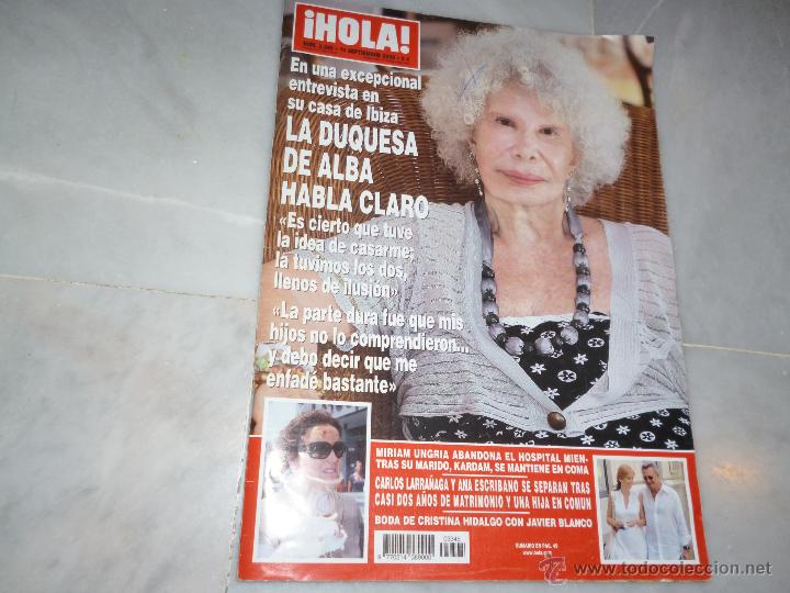 Collectionnisme de Magazine &iexcl;Hola!: REVISTA HOLA N&ordm; 3345--10 SEPTIEMBRE 2008--DUQUESA DE ALBA