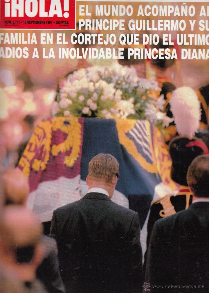 Coleccionismo de Revista Hola: REVISTA HOLA N&ordm; 2771 A&Ntilde;O 1997. EL ULTIMO ADIOS A LA INOLVIDABLE PRINCESA DIANA.