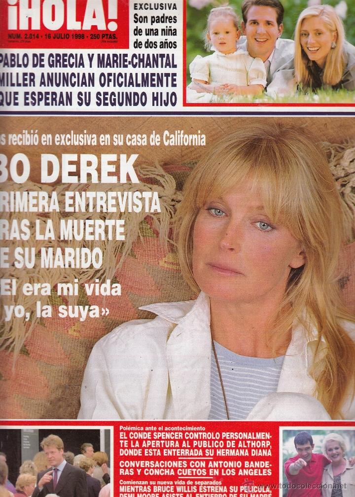 Coleccionismo de Revista Hola: REVISTA HOLA N&ordm; 2814 A&Ntilde;O 1998. PABLO Y MARIE-CHANTAL. BO DEREK. BANDERAS. MAR FLORES. ROCIO JURADO.