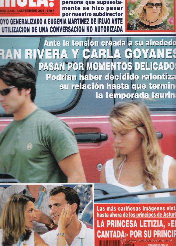 Coleccionismo de Revista Hola: REVISTA HOLA N&ordm; 3136 A&Ntilde;O 2004. FRAN RIVERA Y CARLA GOYANES. EUGENIA MARTINEZ. PRINCIPES DE ASTURIAS.
