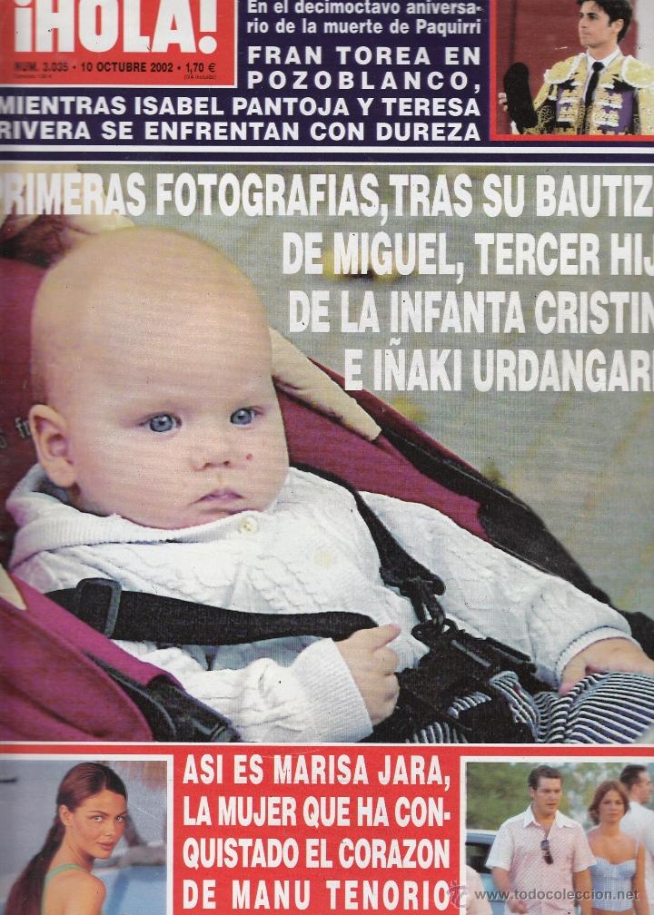 Coleccionismo de Revista Hola: REVISTA HOLA N&ordm; 3035 A&Ntilde;O 2002. FRAN RIVERA. MARISA JARA. BUTIZO HIJOS DUQUE DE PALMA.