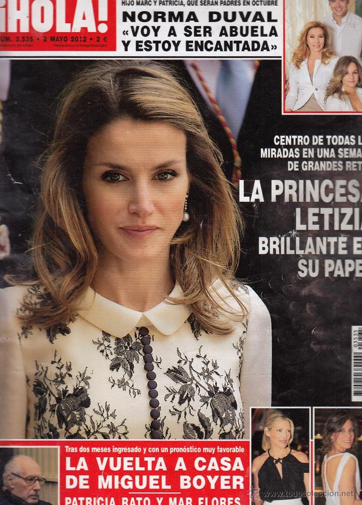 Collectionnisme de Magazine &iexcl;Hola!: REVISTA HOLA N&ordm; 3535 A&Ntilde;O 2012. NORMA DUVAL. PRINCESA LETIZIA. PATRICIA RATO Y MAR FLORES.