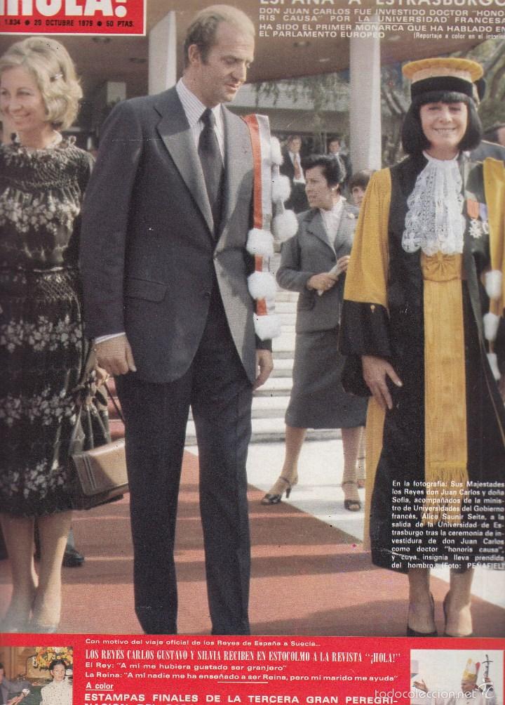 Collectionnisme de Magazine &iexcl;Hola!: REVISTA HOLA N&ordm; 1834 A&Ntilde;O 1979. LOS REYES EN ESTRASBURGO. C. GUSTAVO Y SILVIA. PAPA EN IRLANDA EEUU.