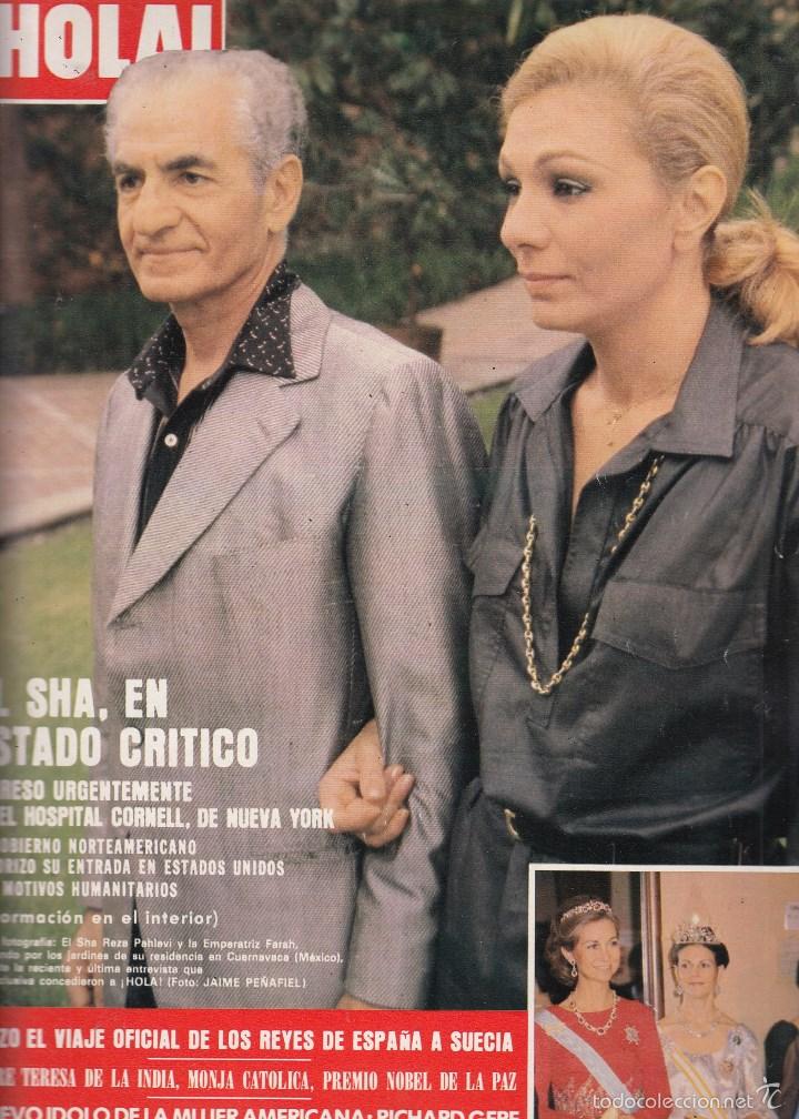 Collezionismo di Rivista &iexcl;Hola!: REVISTA HOLA N&ordm; 1836 A&Ntilde;O 1979. EL SHA. VISITA REYES DE ESPA&Ntilde;A A SUECIA. NOBEL MADRE TERESA. R. GERE.