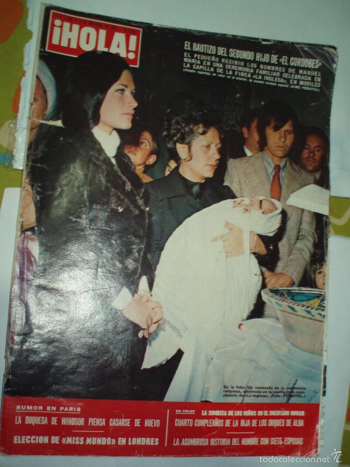 Collectionnisme de Magazine &iexcl;Hola!: revista hola n&ordm; 1428 el bautizo del hijo del cordobes