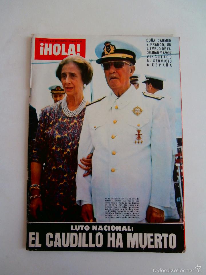 Collectionnisme de Magazine &iexcl;Hola!: HOLA 1975 EL CAUDILLO HA MUERTO