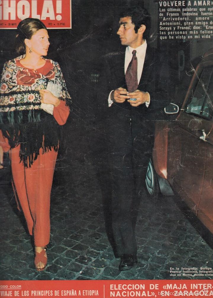 Sammeln von Zeitschriften &iexcl;Hola!: REVISTA HOLA N&ordm; 1447 A&Ntilde;O 1972.SORAYA Y FRANCO INDOVINA.MARIA DEL CARMEN ELECCION MAJA INTERNACIONAL.