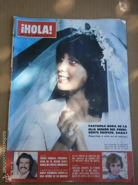 Collectionnisme de Magazine &iexcl;Hola!: Revista Hola,22-1-77,n&ordm; 1691, peque&ntilde;a escritura a boli en portada.