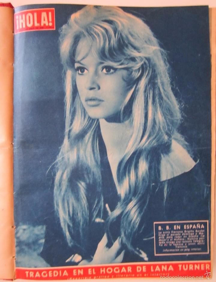 Coleccionismo de Revista Hola: Revista ''HOLA'' 13 n&uacute;meros encuadernados del 5 de abril al 28 de junio 1958 23x33cm
