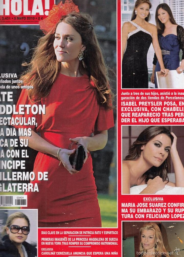 Coleccionismo de Revista Hola: REVISTA HOLA N&ordm; 3431 A&Ntilde;O 2010. KATE MIDDLETON. ISABEL PREYSLER. CAROLINA CEREZUELA.