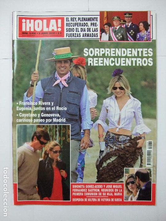 Collectionnisme de Magazine &iexcl;Hola!: REVISTA HOLA N&ordm; 3436 3.436 9 JUNIO 2010 - FRANCISCO RIVERA EUGENIA PALOMO LINARES MARINA DANKO REYES