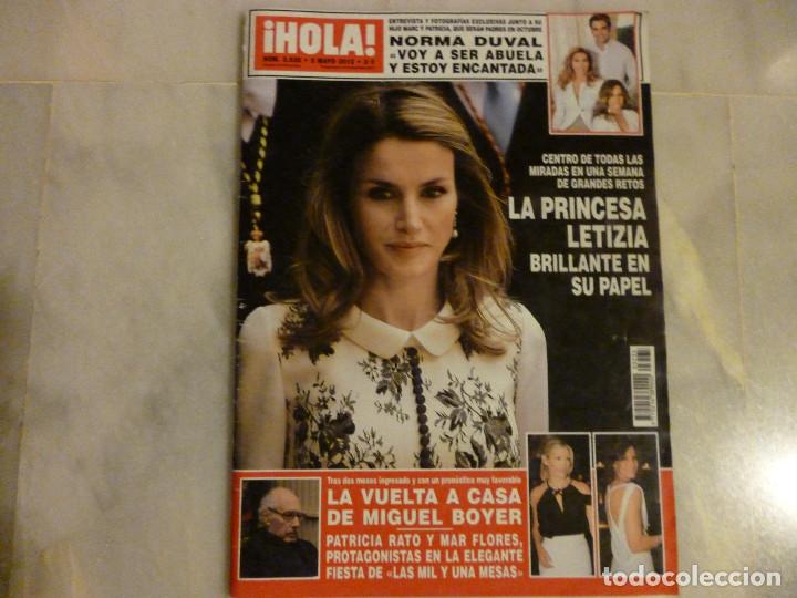 Collectionnisme de Magazine &iexcl;Hola!: REVISTA HOLA MAYO 2012. PRINCESA LETIZIA.NORMA DUVAL.MAR FLORES