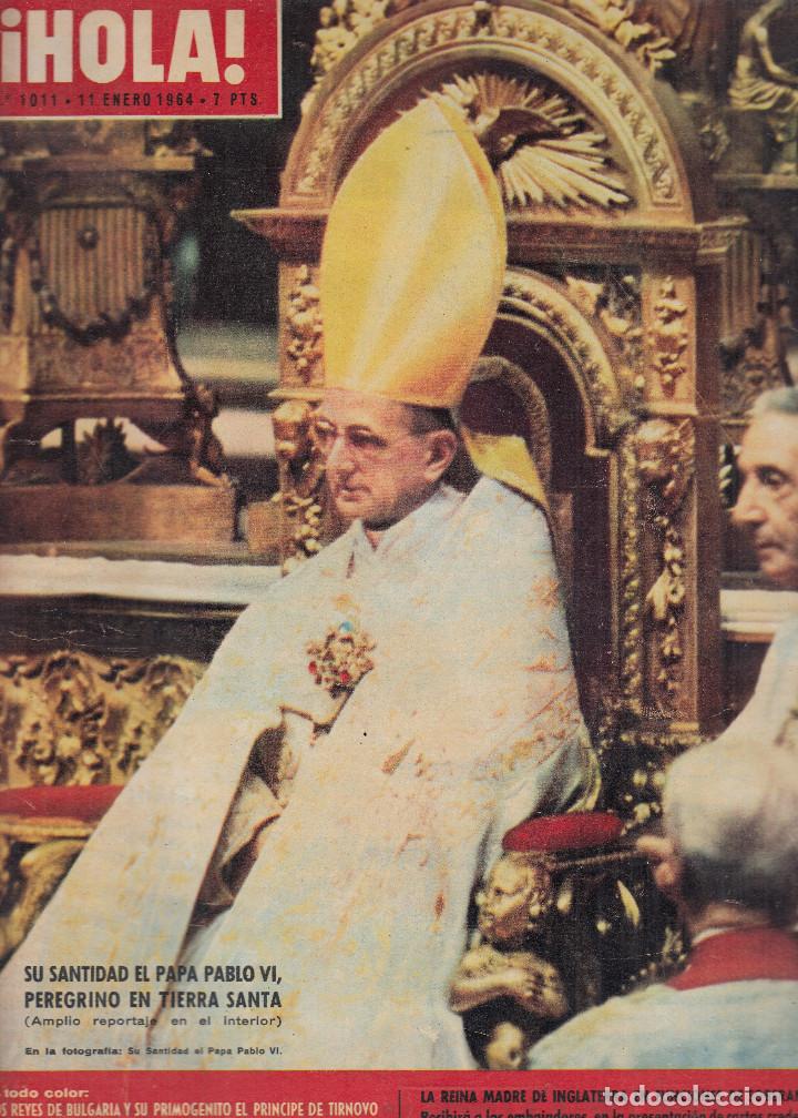 Coleccionismo de Revista Hola: REVISTA HOLA N&ordm; 1011 A&Ntilde;O 1964. PAPA PABLO VI. REYES DE BULGARIA. INFANTA ELENA MARIA.