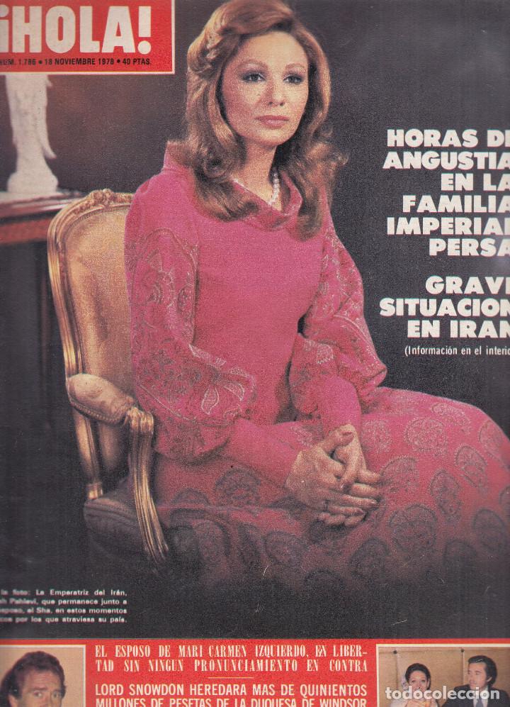 Collectionnisme de Magazine &iexcl;Hola!: REVISTA HOLA N&ordm; 1786 A&Ntilde;O 1978. EMPERATRIZ DE IRAN. BADA DE VICENTE MARTINEZ TORRES.