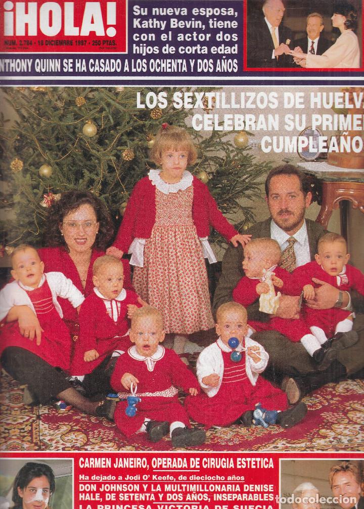 Collectionnisme de Magazine &iexcl;Hola!: REVISTA HOLA N&ordm; 2784 A&Ntilde;O 1997. KATHY BEVIN. SEXTILLIZOS DE HUELVA. DON JOHSON Y DENISE HALE.