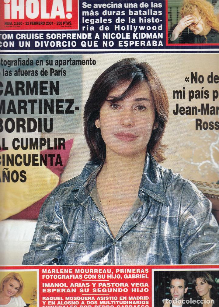 Collectionnisme de Magazine &iexcl;Hola!: REVISTA HOLA N&ordm; 2950 A&Ntilde;O 2001. IMANOL Y PASTORA VEGA. CARMEN MARTINEZ-BORDIU. MARLENE MOURREAU