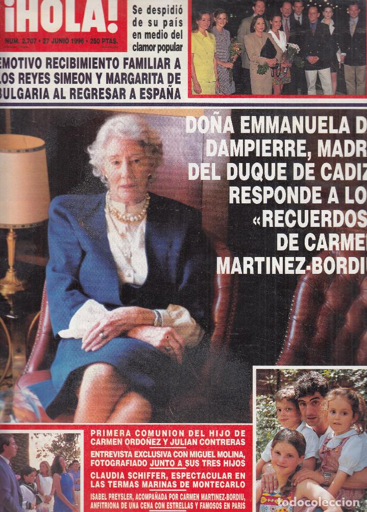 Collezionismo di Rivista &iexcl;Hola!: REVISTA HOLA N&ordm; 2707 A&Ntilde;O 1996. EMMANUELA DE DAMPIERRE. CARMEN ORDO&Ntilde;EZ Y JULIAN CONTRERAS. M MOLINA.