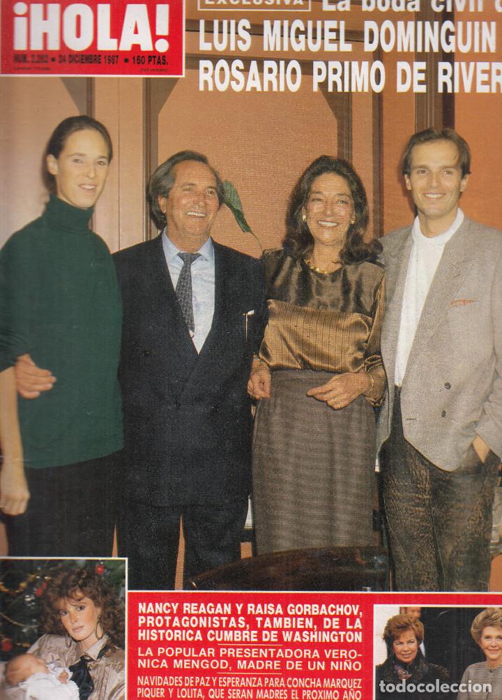 Coleccionismo de Revista Hola: REVISTA HOLA N&ordm; 2262 A&Ntilde;O 1987. LUIS MIGUEL DOMINGUIN Y ROSARIO PRIMO DE RIVERA. VERONICA MENGOD.