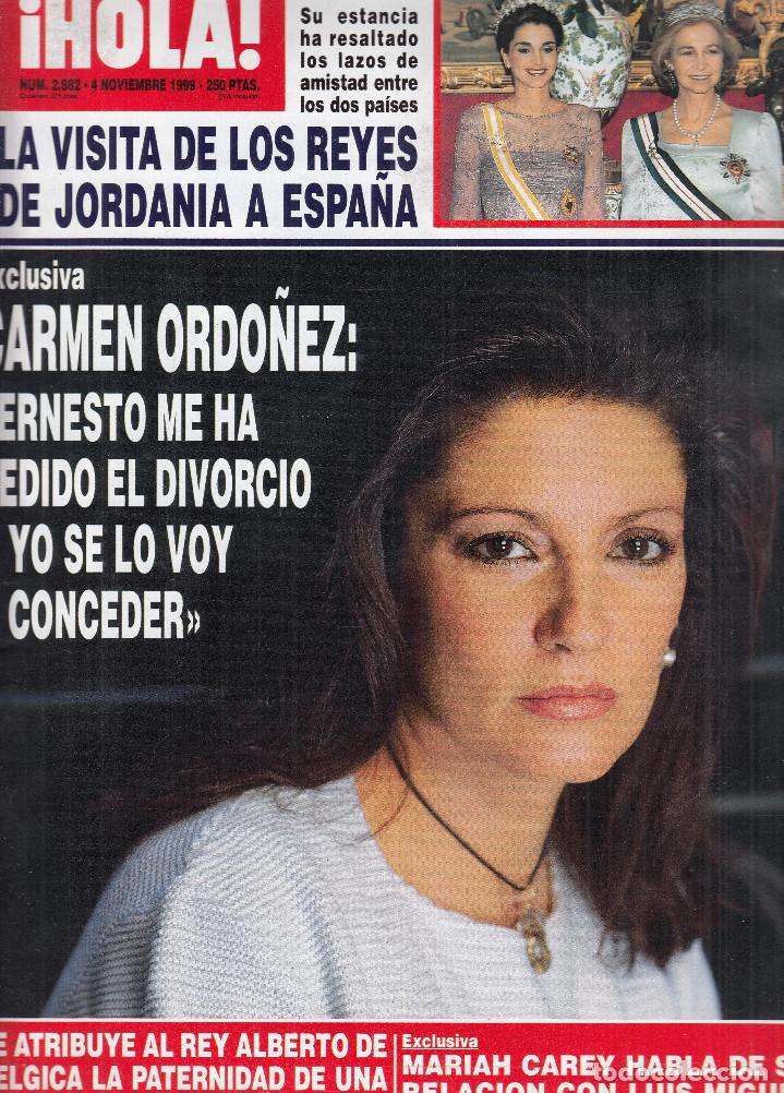 Sammeln von Zeitschriften &iexcl;Hola!: REVISTA HOLA N&ordm; 2882 A&Ntilde;O 1999. CARMEN ORDO&Ntilde;EZ. REYES DE JORDANIA. ALBERTO BELGICA. MARIAH CAREY.