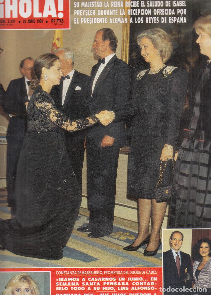 Sammeln von Zeitschriften &iexcl;Hola!: REVISTA HOLA N&ordm;2331 A&Ntilde;O 1989. VISITA PRESIDENTE DE LA REPUBLICA ALEMANA. CONSTANZA DE HABSBURGO.