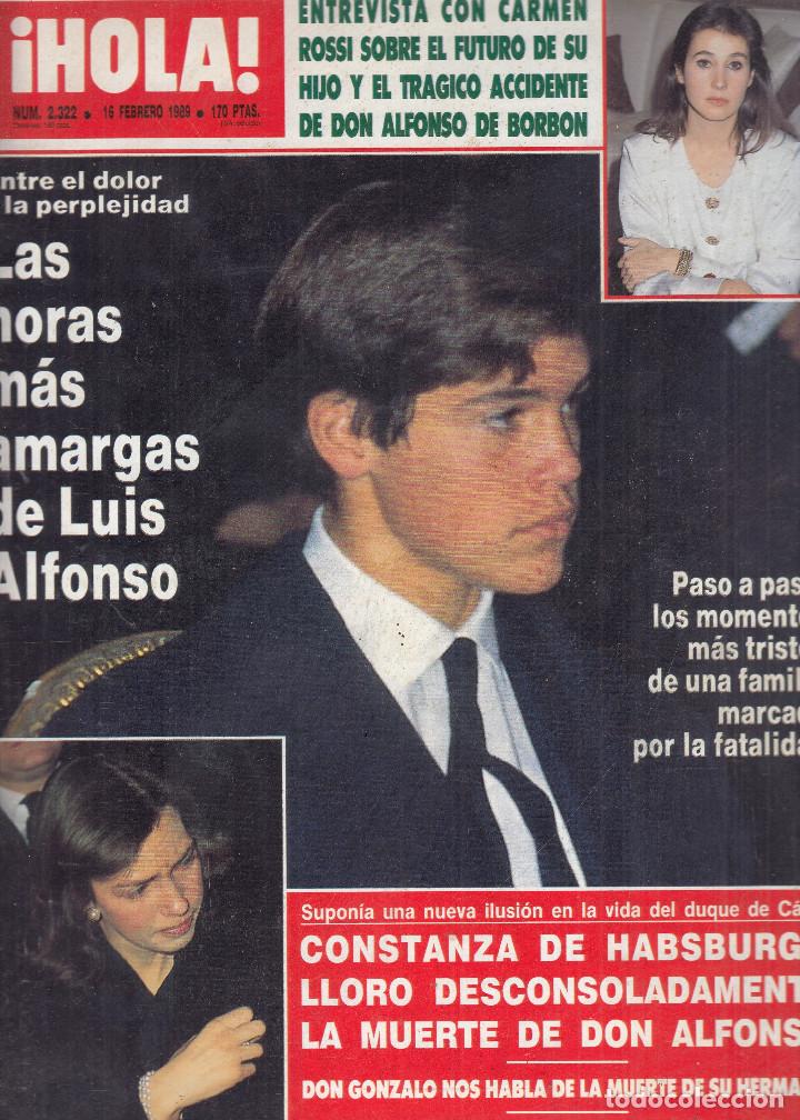 Sammeln von Zeitschriften &iexcl;Hola!: REVISTA HOLA N&ordm; 2322 A&Ntilde;O 1989. CARMEN ROSSI. MASQUESES DE CUBAS. ADIOS A ALFONSO DE BORBON.