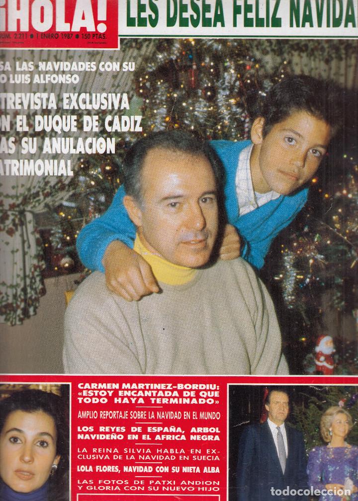Sammeln von Zeitschriften &iexcl;Hola!: REVISTA HOLA N&ordm; 2211 A&Ntilde;O 1987. DUQUE DE CADIZ. CARMEN MARTINEZ. LOLA FLORES. PATXI, GLORIA E HIJO.
