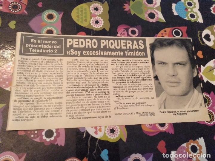 Sammeln von Zeitschriften &iexcl;Hola!: ANTIGUO RECORTE REVISTA HOLA PEDRO PIQUERAS NUEVO PRESENTADOR TELEDIARIO 2