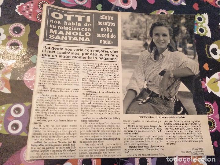 Sammeln von Zeitschriften &iexcl;Hola!: ANTIGUO RECORTE REVISTA HOLA OTTI NOS HABLA DE SU RELACION CON MANOLO SANTANA