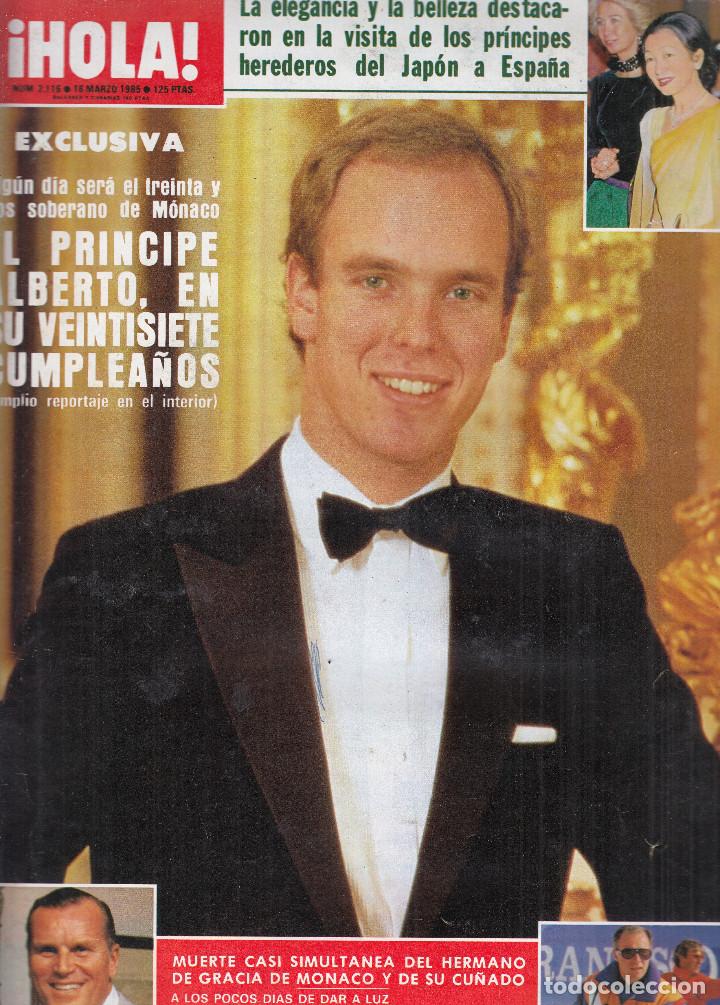 Coleccionismo de Revista Hola: REVISTA HOLA N&ordm; 2116 A&Ntilde;O 1985. PRINCIPE ALBERTO. CRISTINA ONASSIS. DUQUE DE CADIZ. Y LUIS ALFONSO.