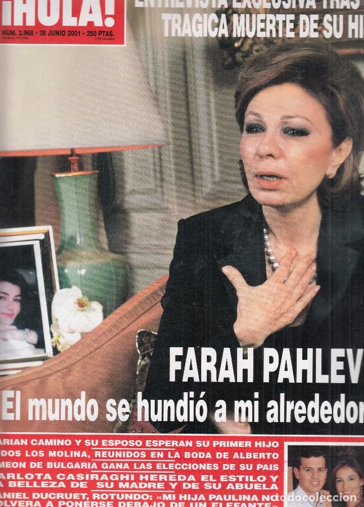 Coleccionismo de Revista Hola: REVISTA HOLA N&ordm; 2958 A&Ntilde;O 2001. FARAH PAHLEVI. MARIAM CAMINO. SIMON DE BULGARIA. CARLOTA CASIRAGHI.