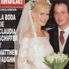 Collectionnisme de Magazine Hola: REVISTA HOLA Nº 3018 AÑO 2002. BODA CLAUDIA SCHIFFER Y MATTHEN VAUGHN. BODA ADELAIDA DE ORLEANS. . Lote 118492907