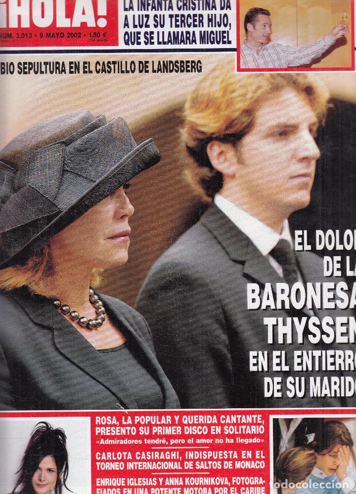 Sammeln von Zeitschriften &iexcl;Hola!: REVISTA HOLA N&ordm; 3013 A&Ntilde;O 2002. INFANTA CRISTINA. ROSA. CARLOTA CASIRAGHI. BARONESA THYSSEN.