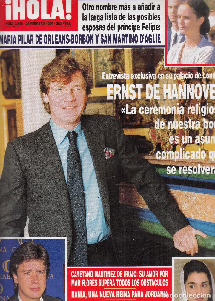 Coleccionismo de Revista Hola: REVISTA HOLA N&ordm; 2846 A&Ntilde;O 1999. HANNOVER. CAYETANO MARTINEZ DE IRUJO. RANIA. ISABEL PREYSLER.