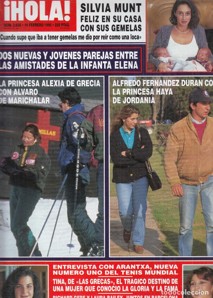 Coleccionismo de Revista Hola: REVISTA HOLA N&ordm; 2636 A&Ntilde;O 1995. SILVIA MUNT. ALEXIA DE GRECIA.ALFREDO FERNANDEZ. ARANTXA. LAS GRACAS.