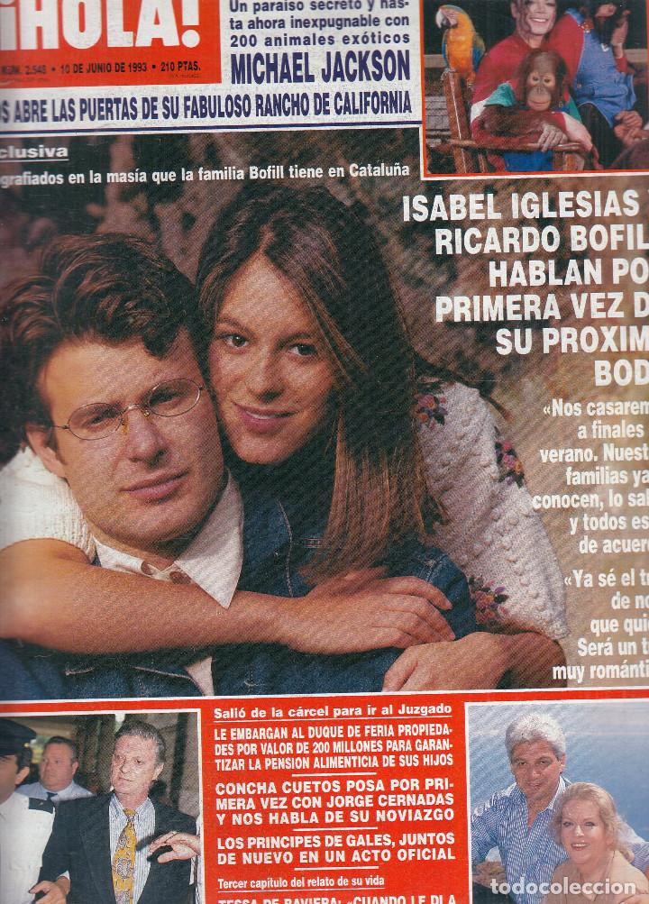 Coleccionismo de Revista Hola: REVISTA HOLA N&ordm; 2548 A&Ntilde;O 1993. MICHAL JACKSON. ISABEL IGLEAIS Y RICARDO BOFILL. CONCHA CUETOS. TESSA