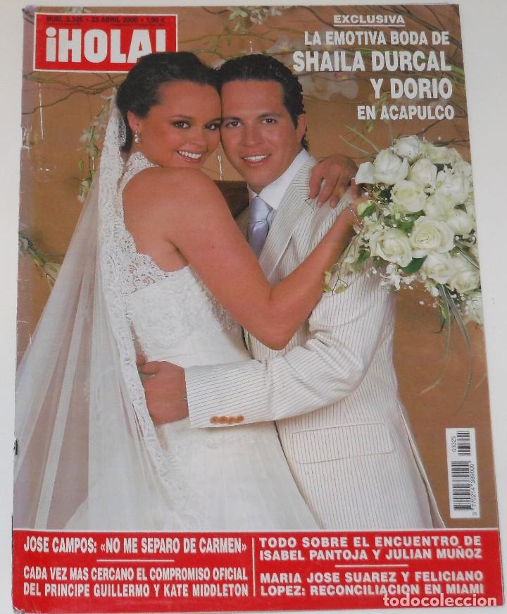 Coleccionismo de Revista Hola: BODA SHAILA DURCAL 2008 Portada Hola & interior Rocio Durcal Junior