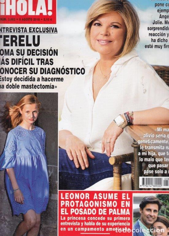 Coleccionismo de Revista Hola: REVISTA HOLA N&ordm; 3862 A&Ntilde;O 2018. TERELU. INFANTA LEONOR. FRANCISCO RIVERA Y SU HIJA TANA.