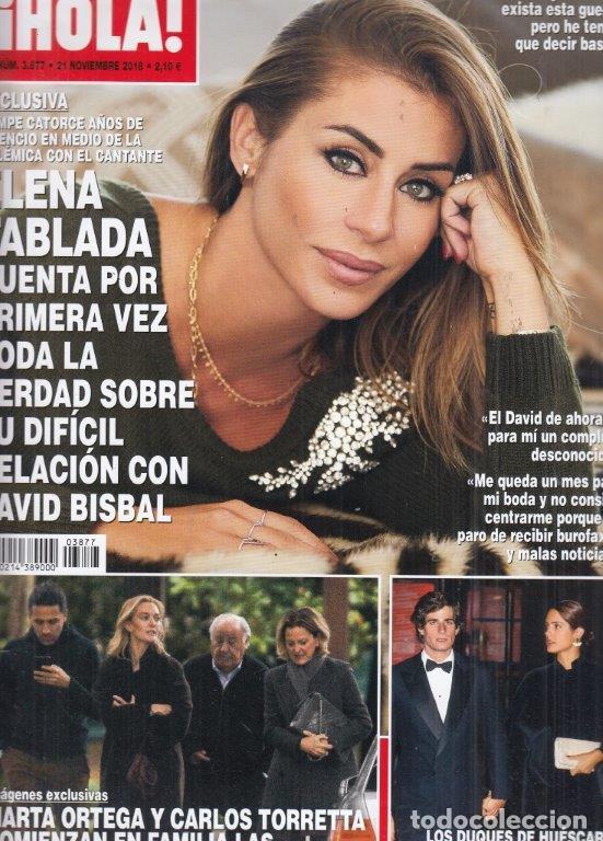 Coleccionismo de Revista Hola: REVISTA HOLA N&ordm; 3877 A&Ntilde;O 2018. ELENA TABLADA. MARTA ORTEGA Y CARLOS TORRETTA. DUQUES DE HUESCAR.